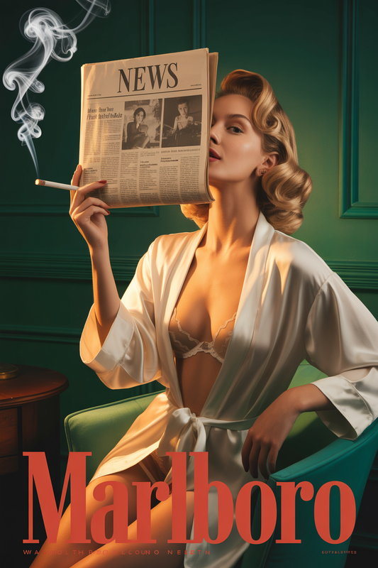 NEWSFLASH: Retro Smoking Poster Print